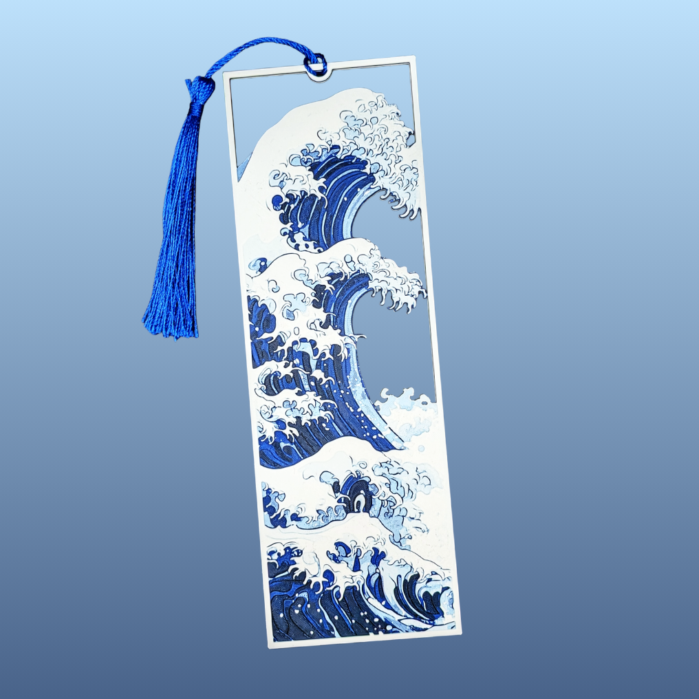 The Great Wave Lesezeichen mit Quaste