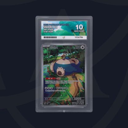 Pokémon Snorlax 181/165 Pokémon Card 151 Koreanisch | ACE 10 Gem Mint