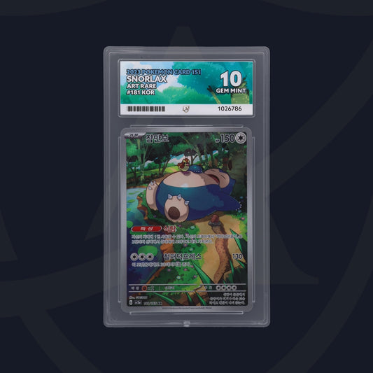 Pokémon Snorlax 181/165 Pokémon Card 151 Koreanisch | ACE 10 Gem Mint