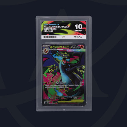 Pokémon Mega Charizard X ex 094/080 Inferno X Koreanisch | ACE 10 Gem Mint