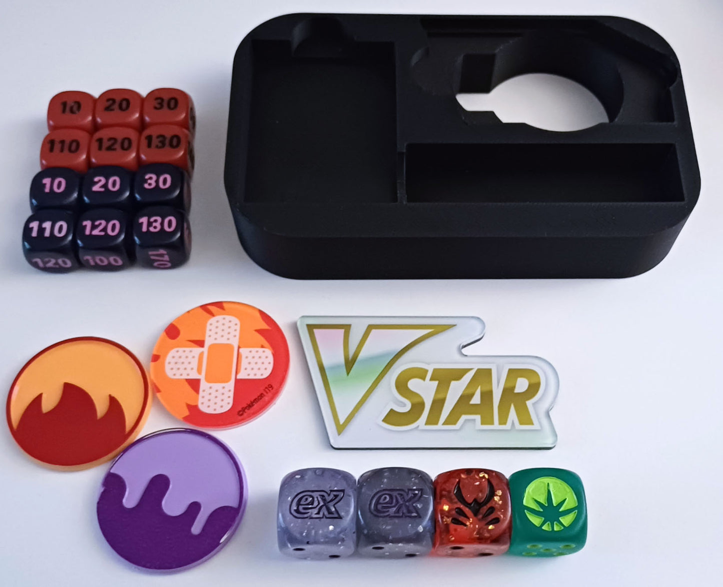 Pokemon Mini Tin Organizer Insert Würfel und Marker Aufbewahrung