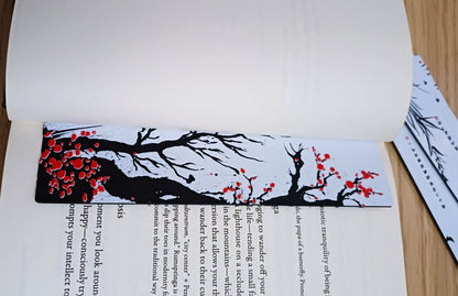 Japanische Kirschblüten Lesezeichen Set - Sakura Minimalistisch