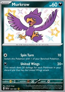 Murkrow - Paldean Fates (Shiny Rare) [PAF-181]