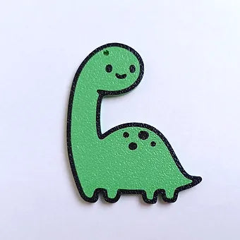 2er Set Niedliche Dino Schlüsselanhänger – Rosa & Grün