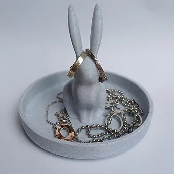 Hoppy Holder - Hasen Ringschale, Deko Schmuckschale