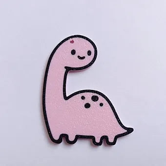 2er Set Niedliche Dino Schlüsselanhänger – Rosa & Grün