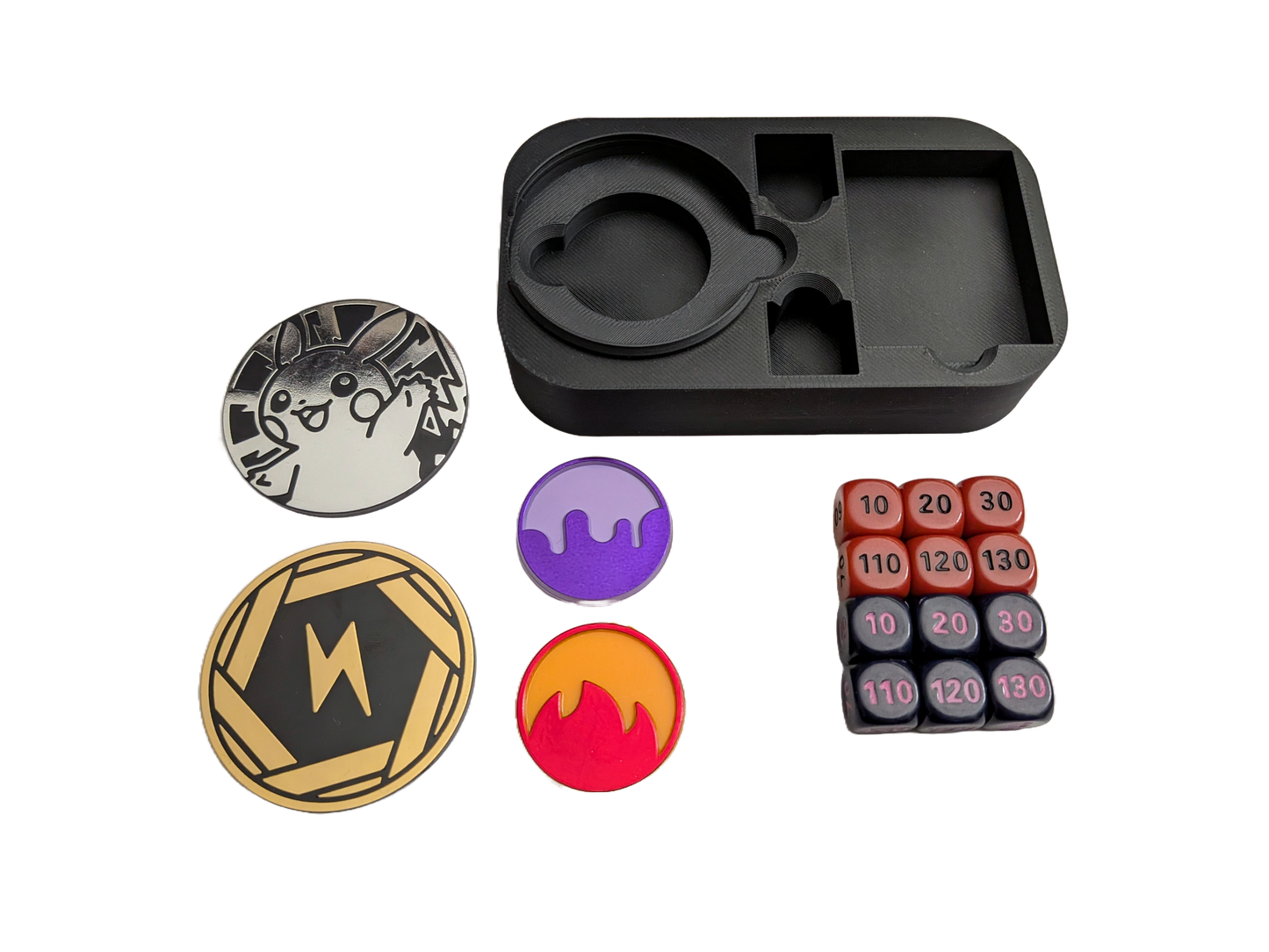 Pokemon Mini Tin Organizer Insert Münzen, Würfel & Marker Aufbewahrung