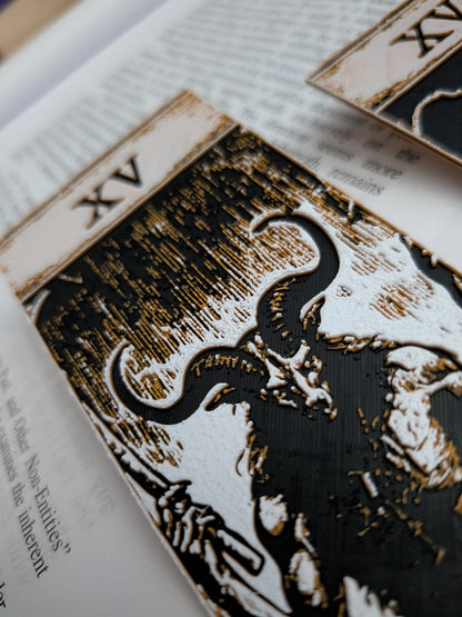 Arkana Tarot Lesezeichen Set | XV–XVII | The Devil, Tower, Star