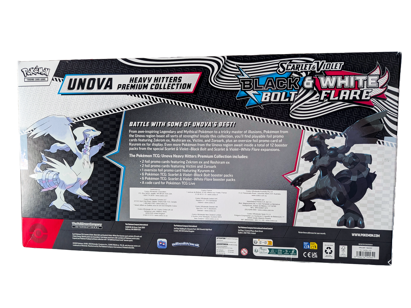 Pokemon TCG Unova Heavy Hitters Premium Collection Black Bolt / White Flare