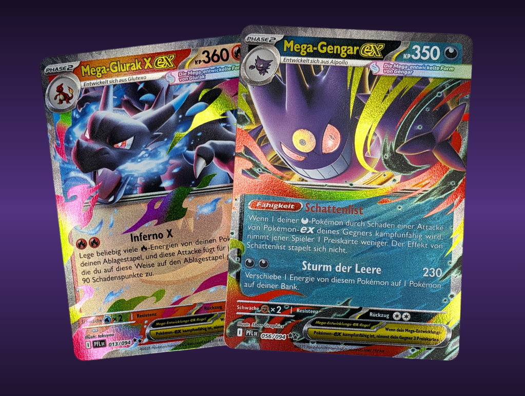 Mega Glurak X EX & Mega Gengar EX Set - Fatale Flammen
